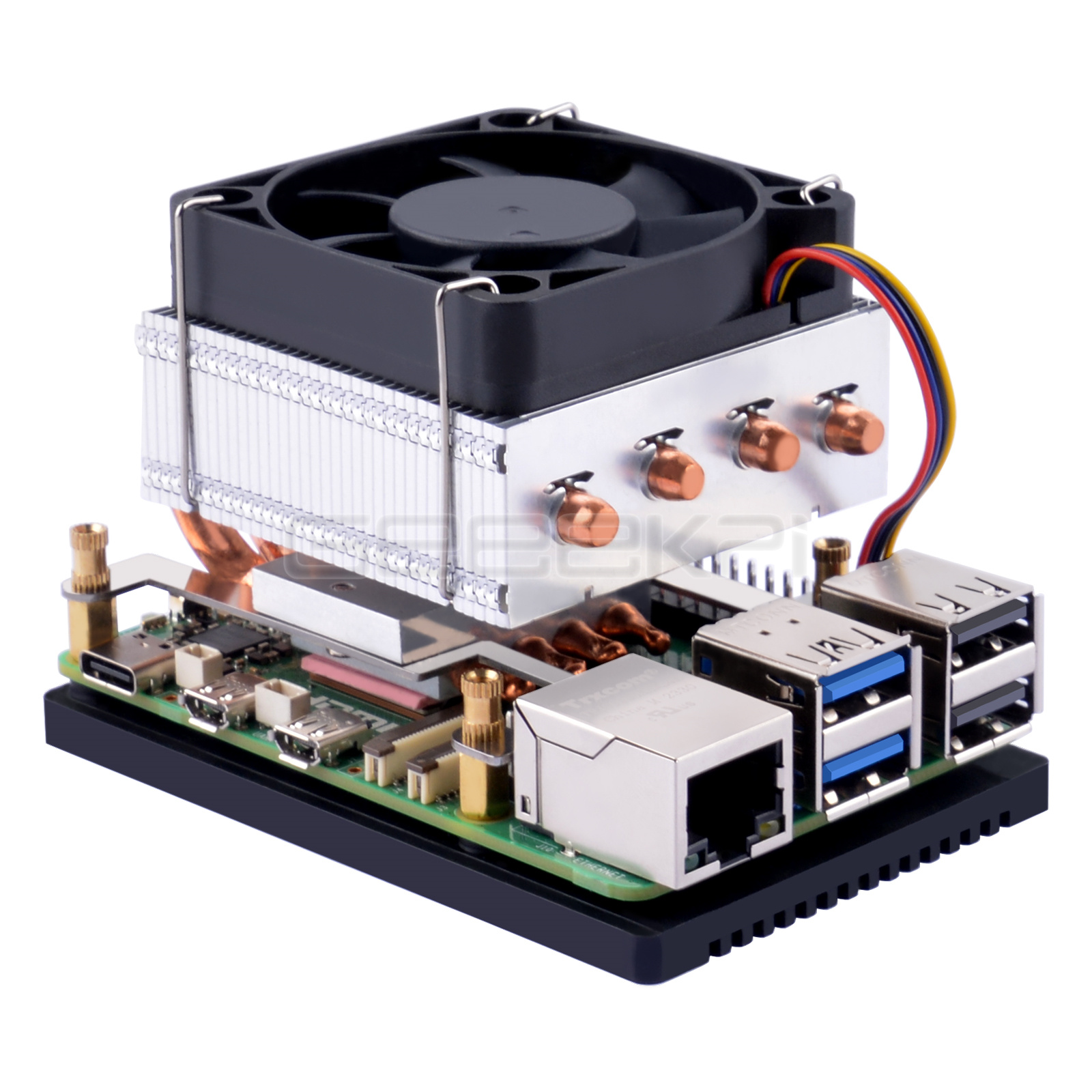 Argon One V3 M.2 Nvme Case - Geeekpi Low-Profile Plus CPU-Kühler für Raspberry